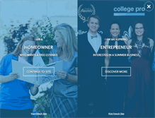 Tablet Screenshot of collegepro.com
