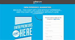 Desktop Screenshot of jobs.collegepro.com