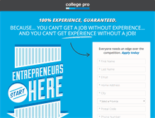 Tablet Screenshot of jobs.collegepro.com